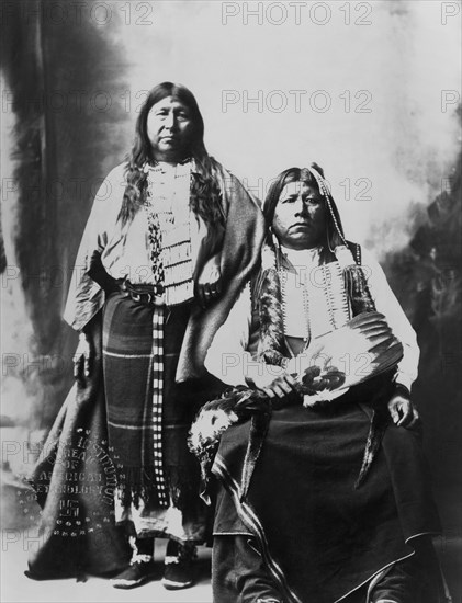 Grant Richards and his Wife, Tonkawa Indians, Full-Length Portrait, National Photo Company, 1898