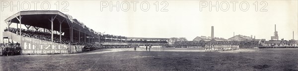 Eastern League Opening Game, Rochester versus Newark, Newark, New Jersey, USA, Irving Underhill, April 21, 1910