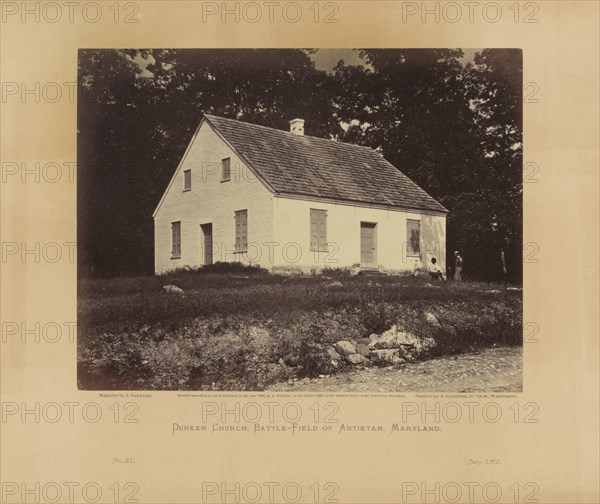 Dunker Church, Battle-Field of Antietam, Maryland, Alexander Gardner, July 1863