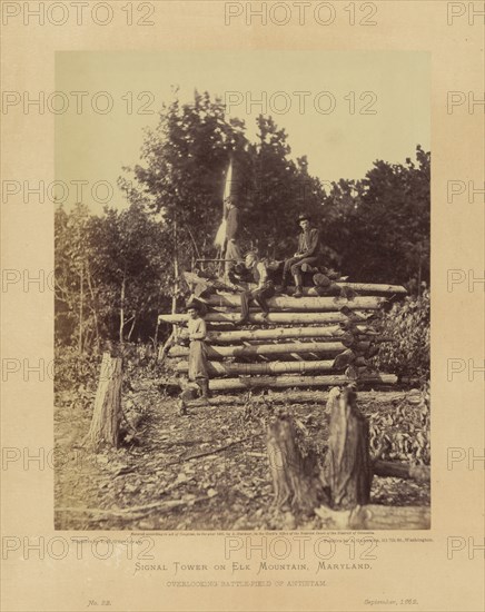 Signal Tower on Elk Mountain, Overlooking Battle-Field of Antietam, Maryland, Alexander Gardner, September 1862