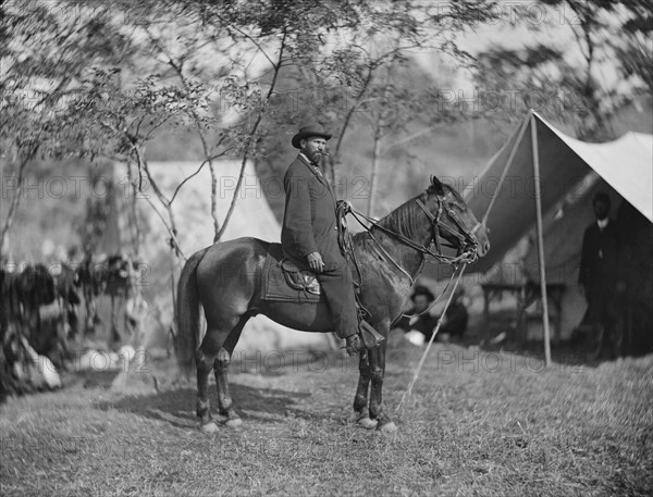 Allan Pinkerton on Horseback, Battle of Antietam, Antietam, Maryland, Alexander Gardner, October 1862