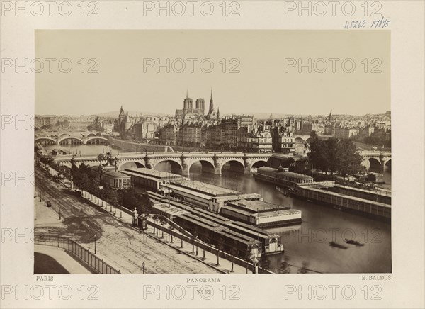 Panorama, Paris, France, Silver Albumen Print, Edouard Baldus, 1860's