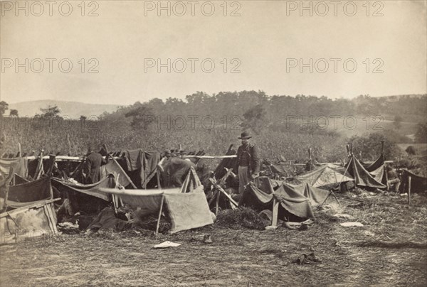 Dr. Anson Hurd, 14th Indiana Volunteers, Attending to Confederate Wounded after the Battle of Antietam, near Keedysville, Maryland, USA, Alexander Gardner, September 1862