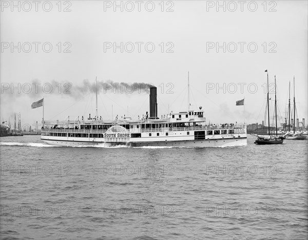 South Shore Steamer, Boston, Massachusetts, USA, Detroit Publishing Company, 1906