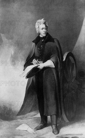 Andrew Jackson (1767-1845), Seventh President of the United States, Full-Length Portrait, Photography of a Thomas Sully Painting, Detroit Publishing Company, 1900
