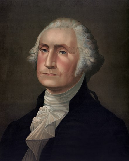 George Washington (1732-99), First President of the United States, Head and Shoulders Portrait, J. Hoover & Son, 1896