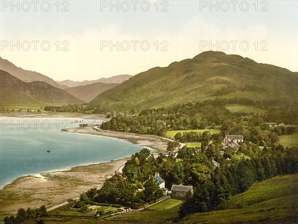 Arrorchar, Scotland, UK, Photochrome Print, Detroit Publishing Company, 1905