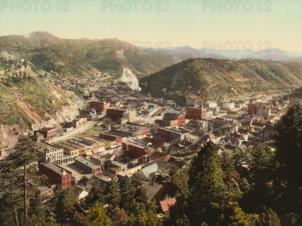 Deadwood, South Dakota, USA, Photochrome Print, Detroit Publishing Company, 1900