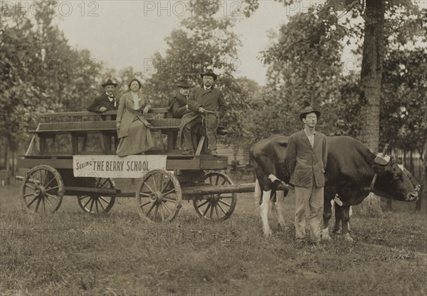 Theodore Roosevelt with Martha Berry on Tour of the Berry Schools, Georgia, USA, American Press Association, October 1910