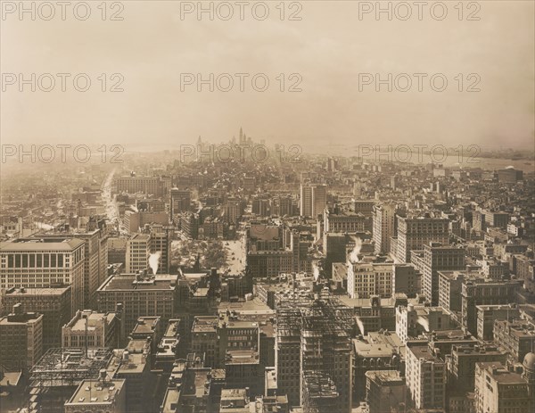 Cityscape South from Metropolitan Tower, New York City, New York, USA, 1912