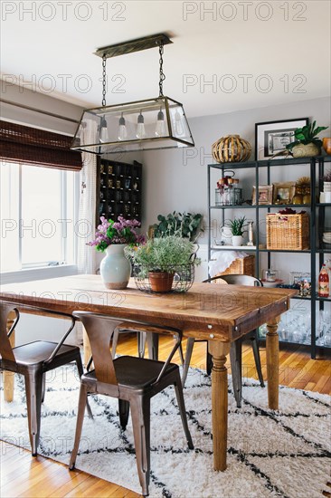 Dining Room with Vintage Farmhouse Decor