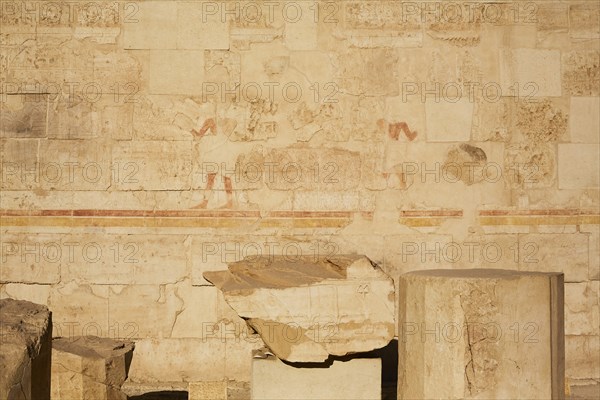 Hieroglyphics on Wall, Temple of Hatshepsut, Luxor, Egypt