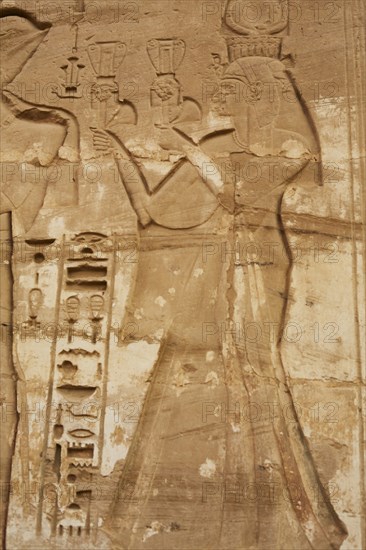 Reliefs, Medinat Habu Temple, Luxor, Egypt