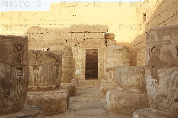 Reliefs, Medinat Habu Temple, Luxor, Egypt