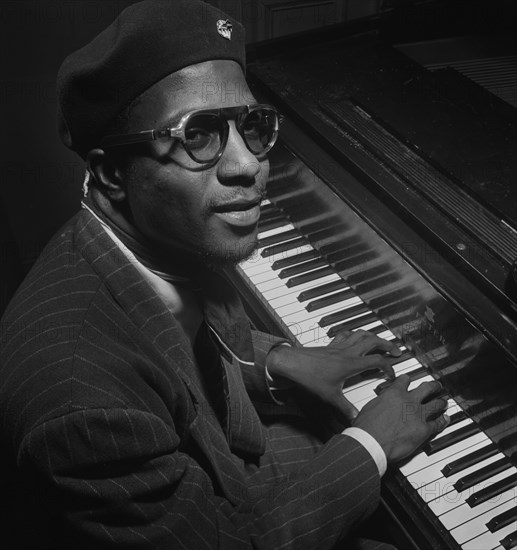 Portrait of Thelonious Monk, Minton's Playhouse, New York, New York, USA, William P. Gottlieb Collection, September 1947