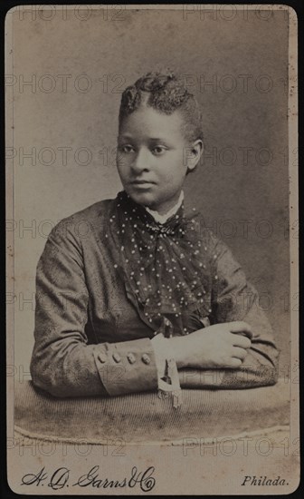 Sidney Taliaferro (1854-1927), former Student and Protégé of Emily Howland,  Half-length Seated Portrait by H.D. Garns & Co., 1881