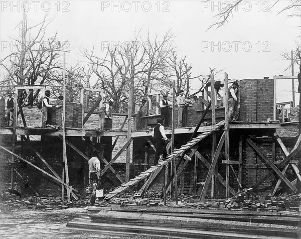 Bricklaying Class, Claflin University, Orangeburg, South Carolina, USA, 1899