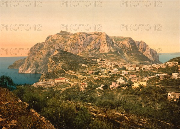 Mount Solaro, Capri, Italy, Photochrome Print, Detroit Publishing Company, 1900