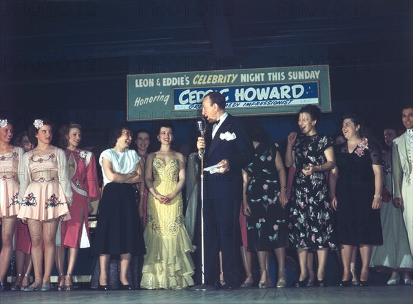 Portrait of Eddie Davis and Sherry Britton, Leon and Eddie's, West 52nd Street, New York City, New York, USA, William P. Gottlieb Collection, July 1948