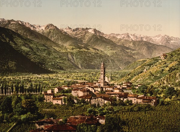 Madonna di Tirano, Tirano, Italy, Photochrome Print, Detroit Publishing Company, 1900