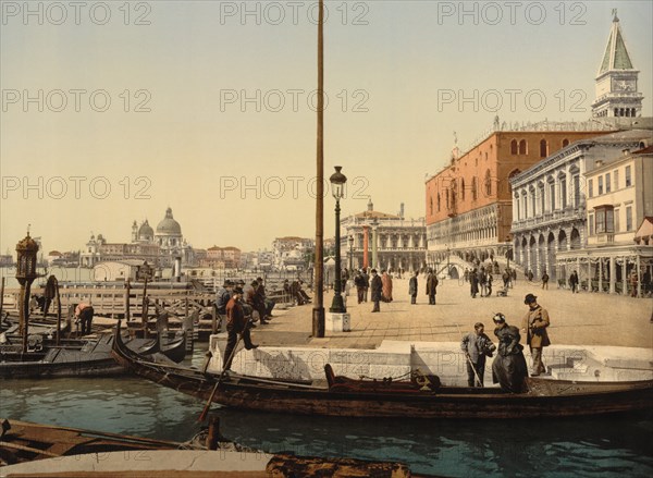 Doge's Palace, Venice, Italy, Photochrome Print, Detroit Publishing Company, 1900