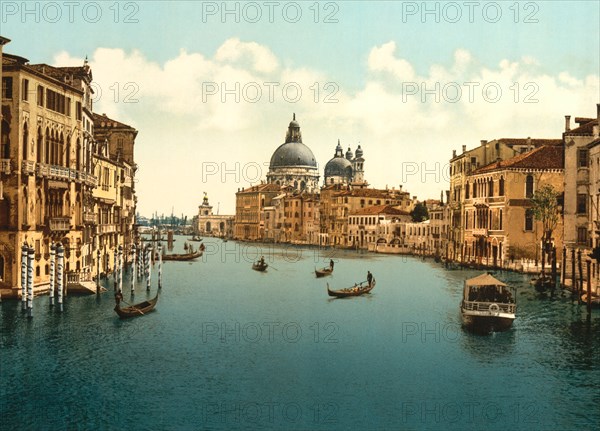 Grand Canal, Italy, Photochrome Print, Detroit Publishing Company, 1900