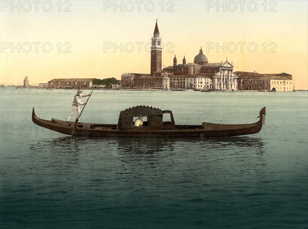 Isola San Giorgio, Venice, Italy, Photochrome Print, Detroit Publishing Company, 1900