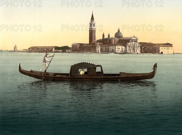Isola San Giorgio, Venice, Italy, Photochrome Print, Detroit Publishing Company, 1900