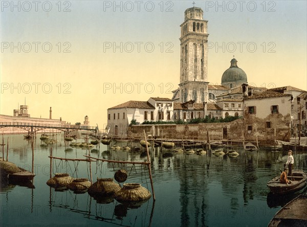 St. Peter's Church, Venice, Italy, Photochrome Print, Detroit Publishing Company, 1900