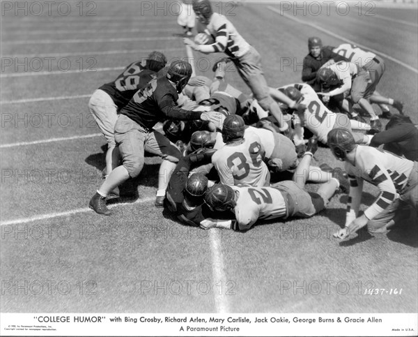 Football Game, on-set of the Film, "College Humor", Paramount Pictures, 1933