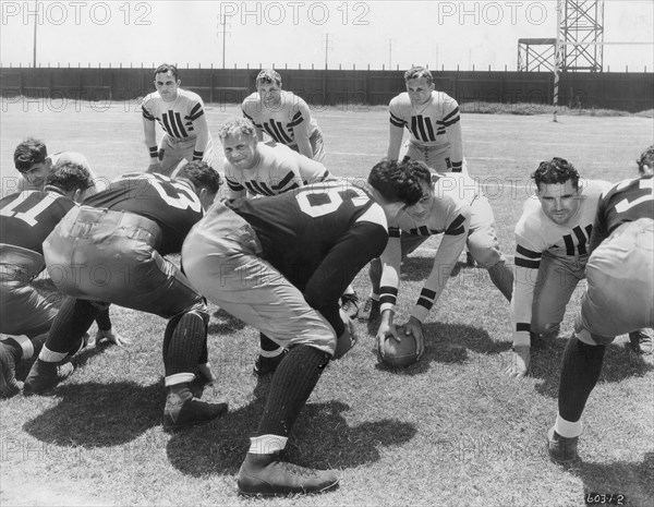 Football Game, on-set of the Film, "The All-American", Universal Pictures, 1932