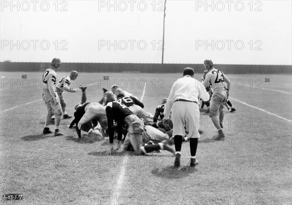 Football Game, on-set of the Film, "The All-American", Universal Pictures, 1932