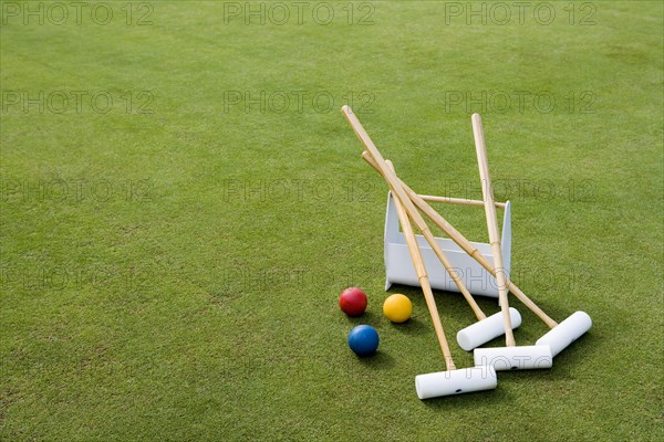 Croquet Set on Lawn