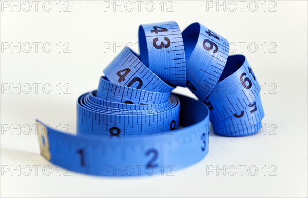 Coiled Blue Measuring Tape