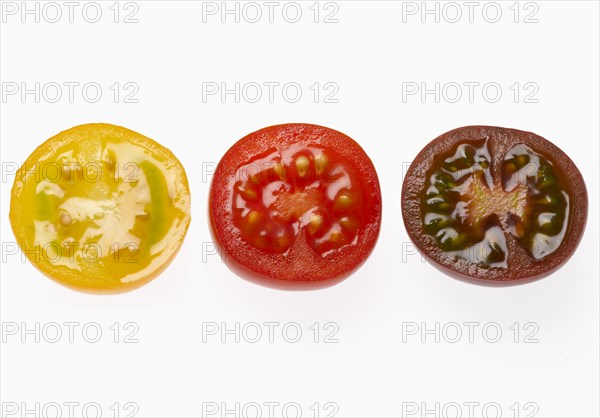 Yellow Red and Purple Heirloom Cherry Tomatoes