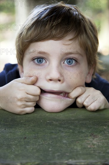 Young Boy Making Funny Face