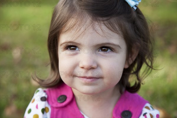 Young Girl Looking up, Portrait