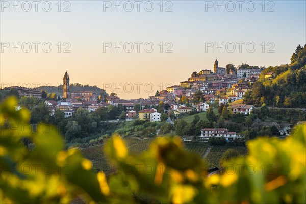 Hillside Village at Sunset, Monforte d’Alba, Piedmont, Italy