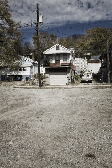 Skinny House on Top of Garage, Grafton, Illinois, USA