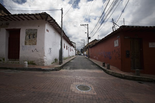 Intersection of Roads in Poor Neighborhood, Bogota, Colombia