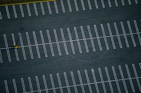 Empty Parking Lot, High Angle View