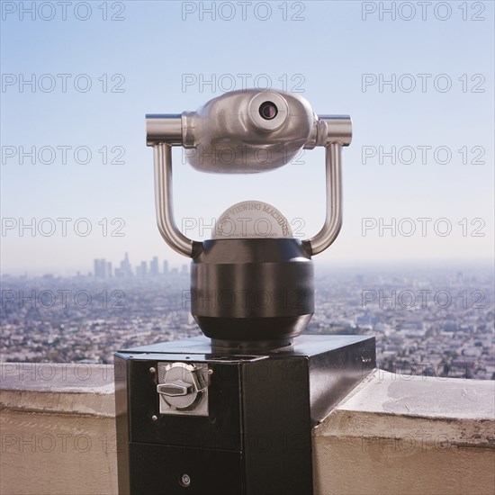 Scenic View Finder with Skyline in Background, Los Angeles, California, USA