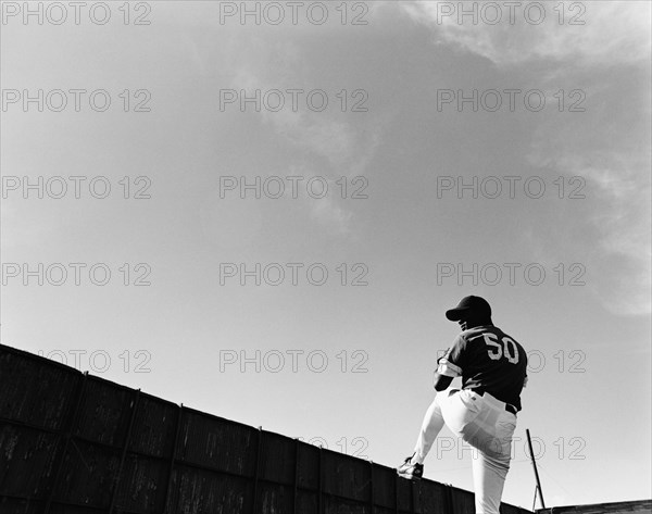 Baseball Player Pitching