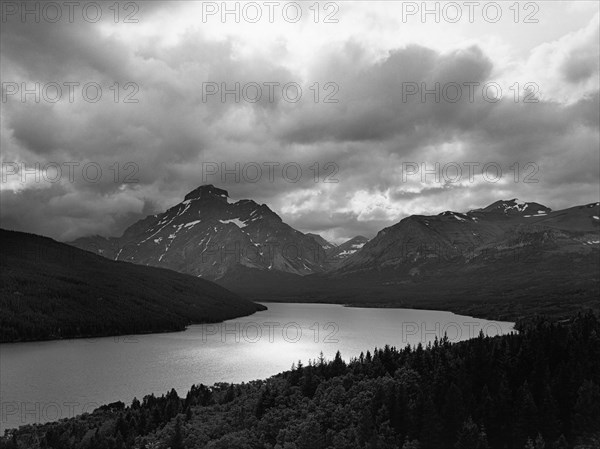 Cloudy Mountain Lake Scenic