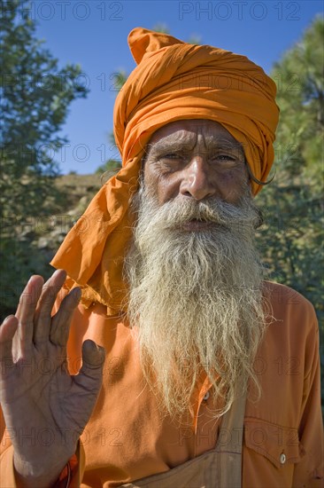 Portrait of Old Bearded Holy Man