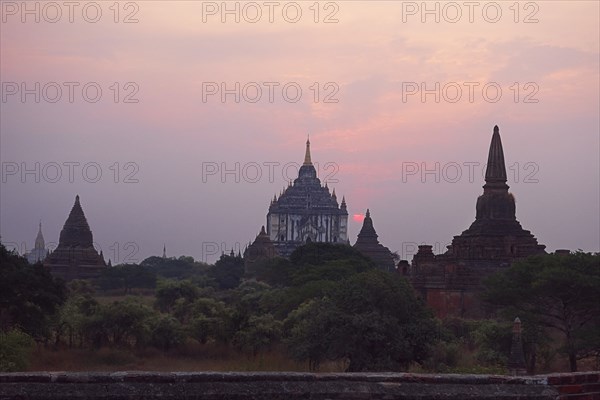 Pagodas at Sunset, Bagan, Myanmar