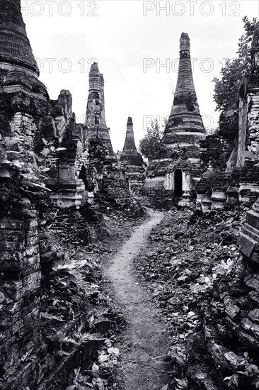 Ancient Pagodas, Indein, Myanmar