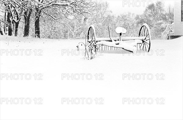 Snow-Covered Haywagon