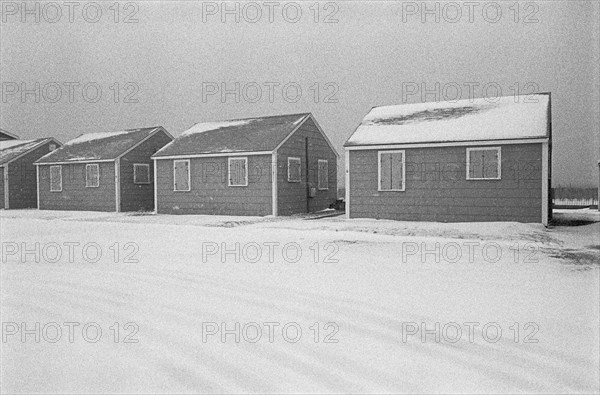 Beach Houses in Snow
