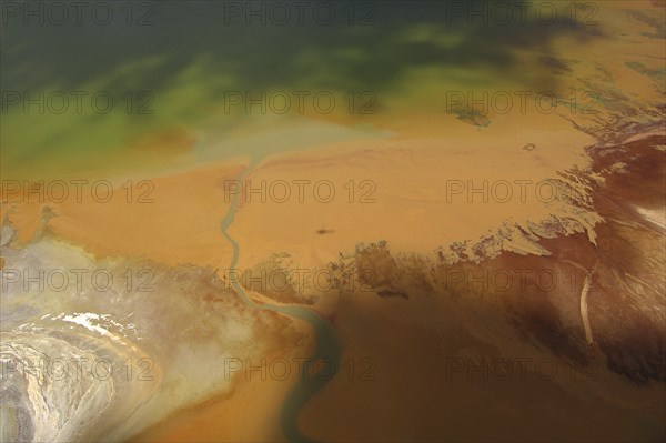 Richardson Tailing Pond, Climax Mine, High Angle View, Colorado, USA